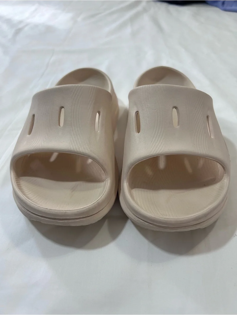 HOKA Beige Ora Recovery Slide,W7 - Picture 9 of 16